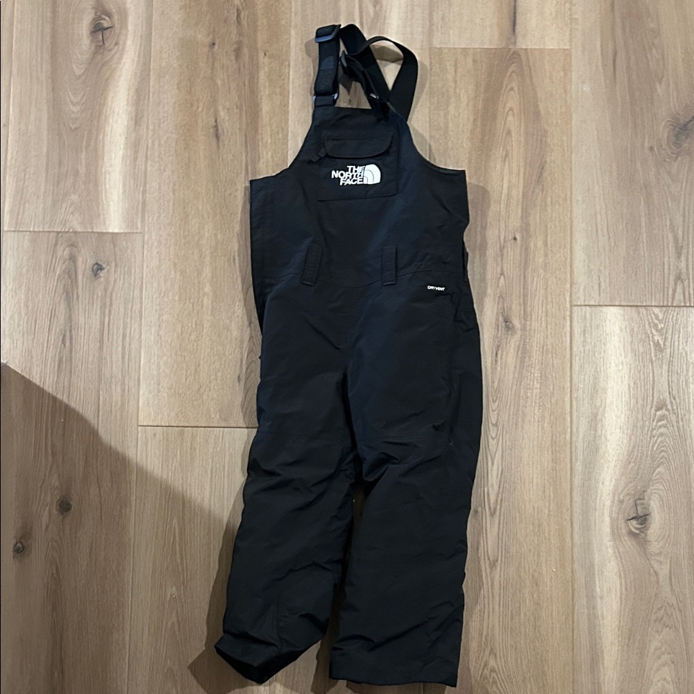 The North Face Black Insulated Bib Overalls Youth XS Size 6